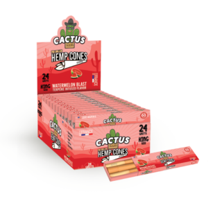 Pre Rolled Hemp Cones Watermelon Blast King Size 6 Cone Each Pack (24 Packs)